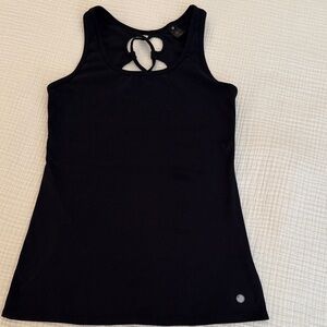 Yogalicious Midnight Black Tank Top with Cutout Back